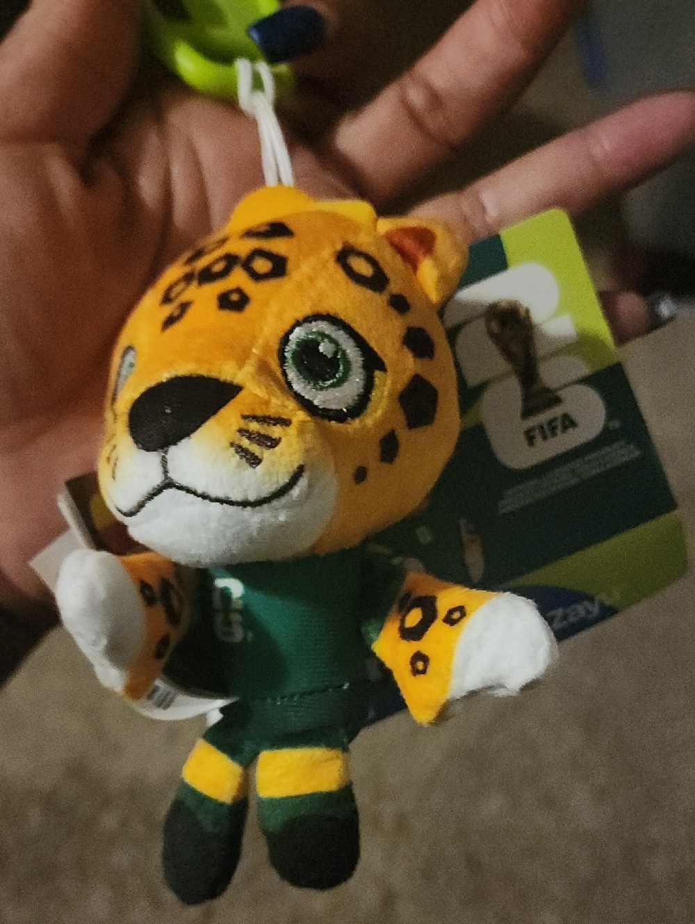 FIFA Yellow Leopard Plush Key & Card Holder
